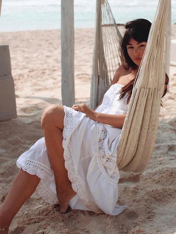 Anna Kosturova Filigree Maxi Skirt/Dress - White