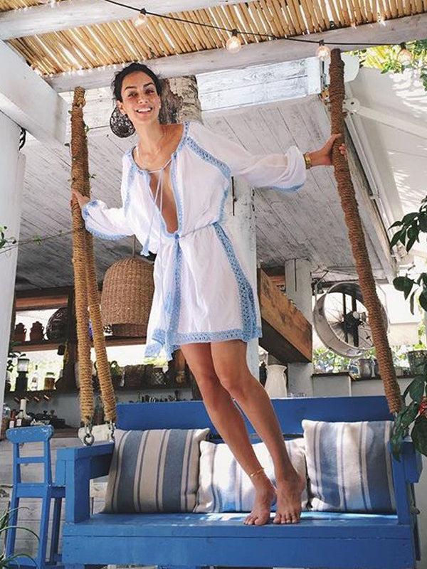 Anna Kosturova Giza Boho Mini Dress