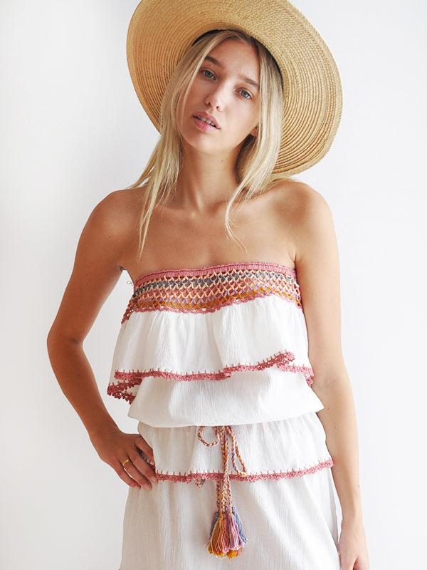 Anna Kosturova Michelle Off-Shoulder Top Cream