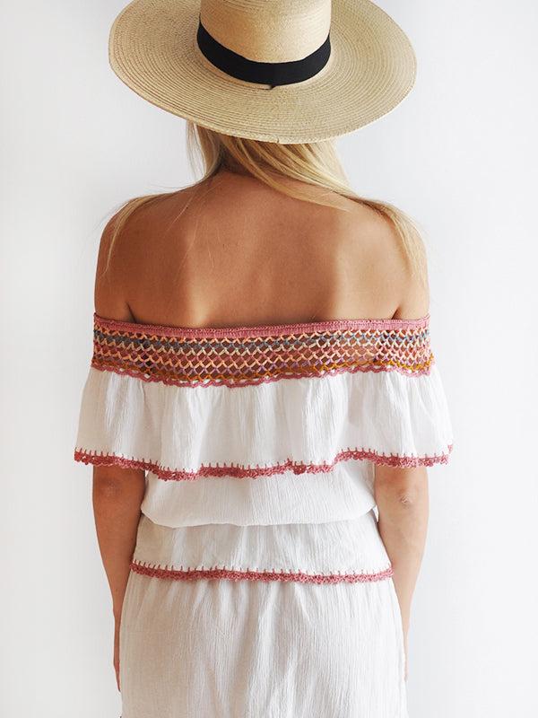 Anna Kosturova Michelle Off-Shoulder Top Cream