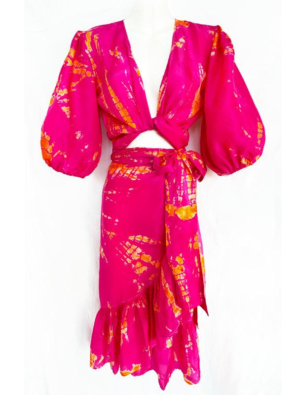 Anna Kosturova Silk Camille Wrap Top