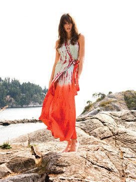 anna kosturova Silk Halter Wrap Dress