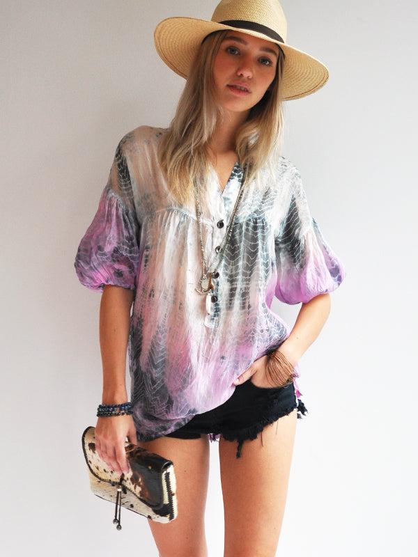 Anna Kosturova Silk Tie-Dye Lola Tunic