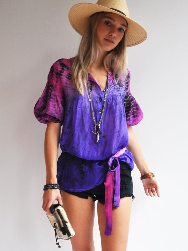 anna kosturova Silk Tie-Dye Lola Tunic