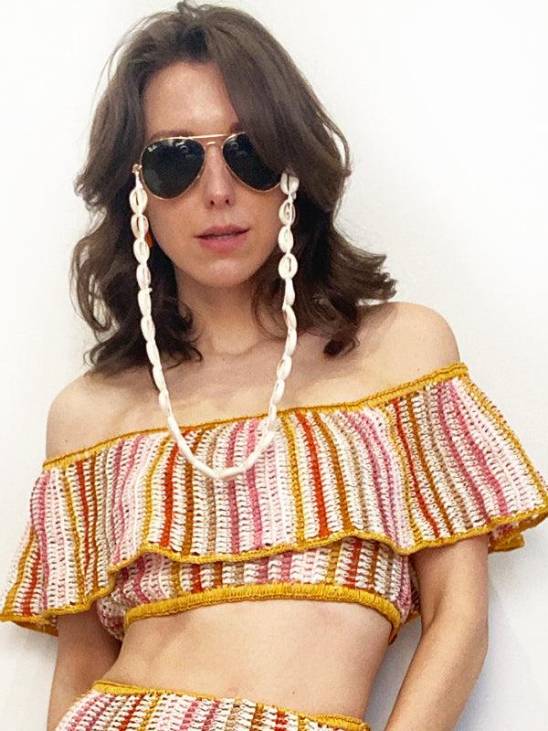 anna kosturova Sunglass Shell Chain