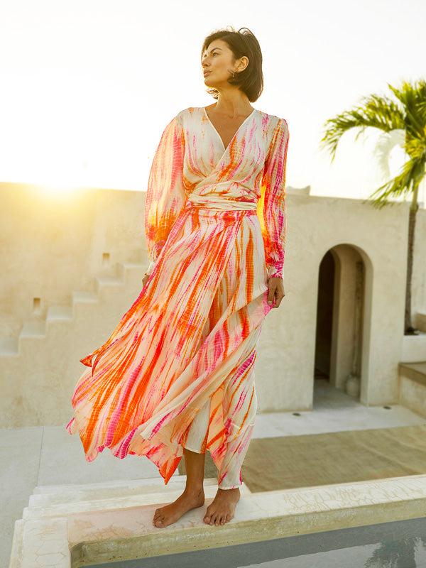 anna kosturova Sunrise Silk Wrap Top