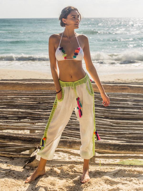 anna kosturova Tulum Pom Pom Pants