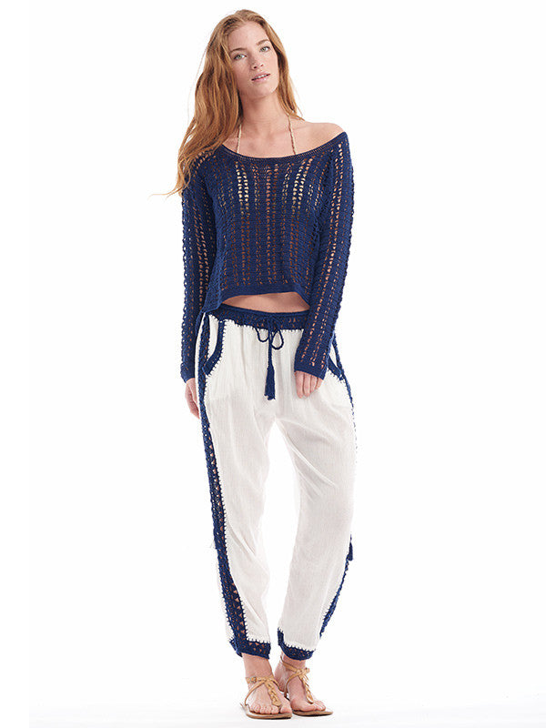 Anna Kosturova Crochet Summer Breeze Cropped Sweater