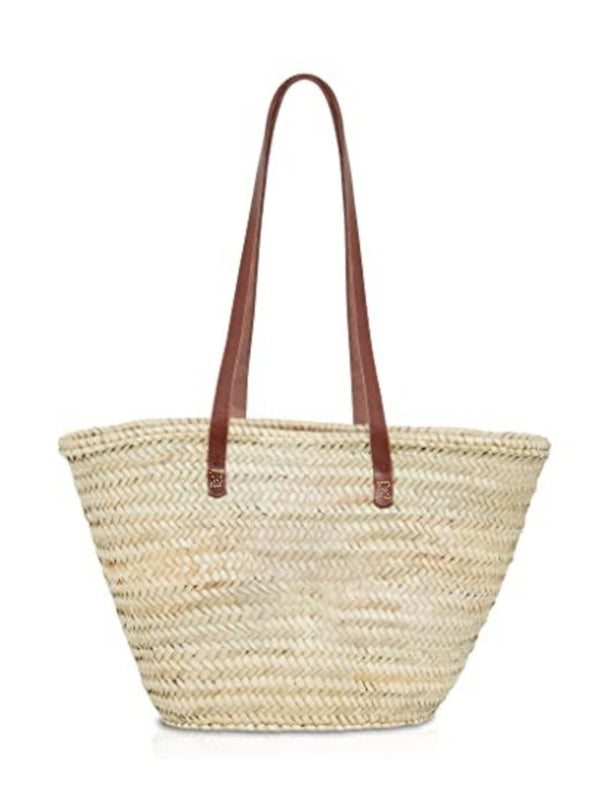 Anna Kosturova French Market Basket Bag - Long Leather Handles