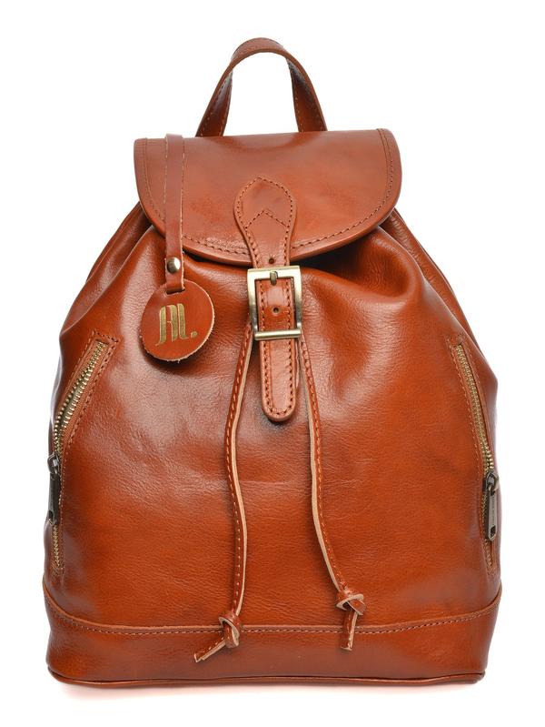 anna luchini ANNA LUCHINI Backpack SS25 AL 3053 COGNAC