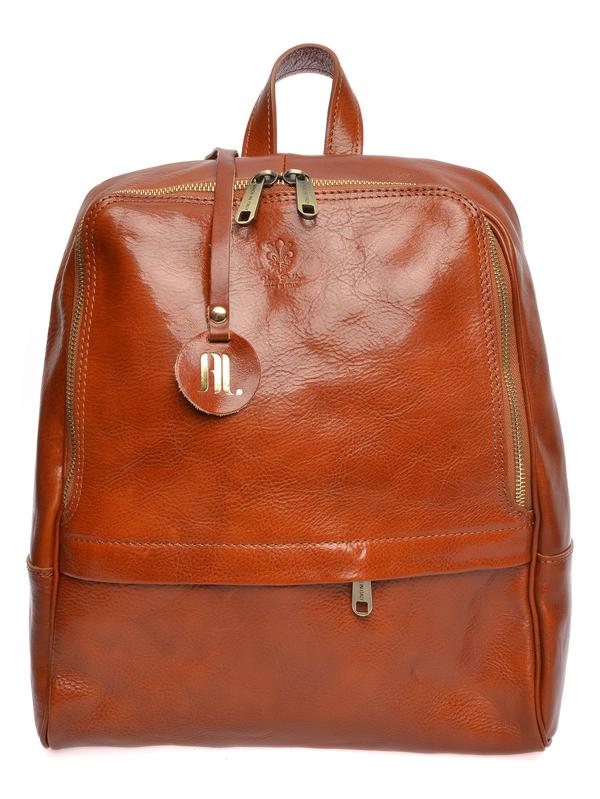 anna luchini ANNA LUCHINI Backpack SS25 AL 3132 COGNAC