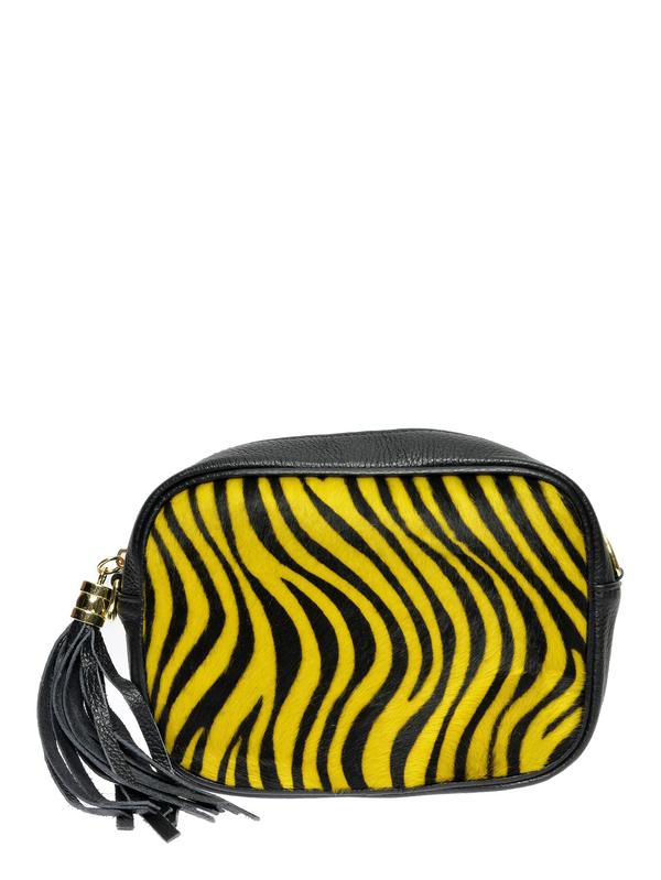 anna luchini ANNA LUCHINI Crossbody bag AW24 AL 1888T ZEBRA LIMONE