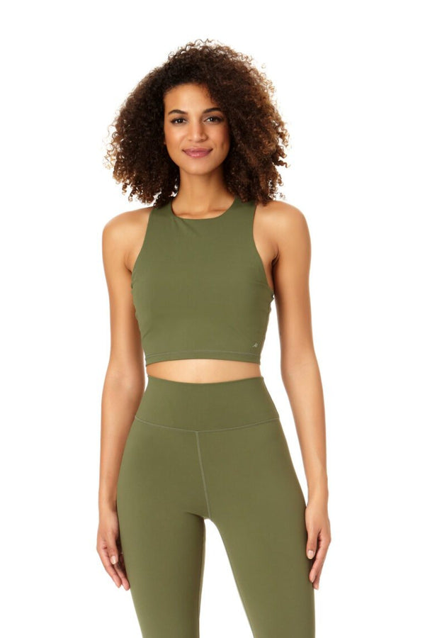 anne cole Anne Cole Active - Women's High Neck Crop Top