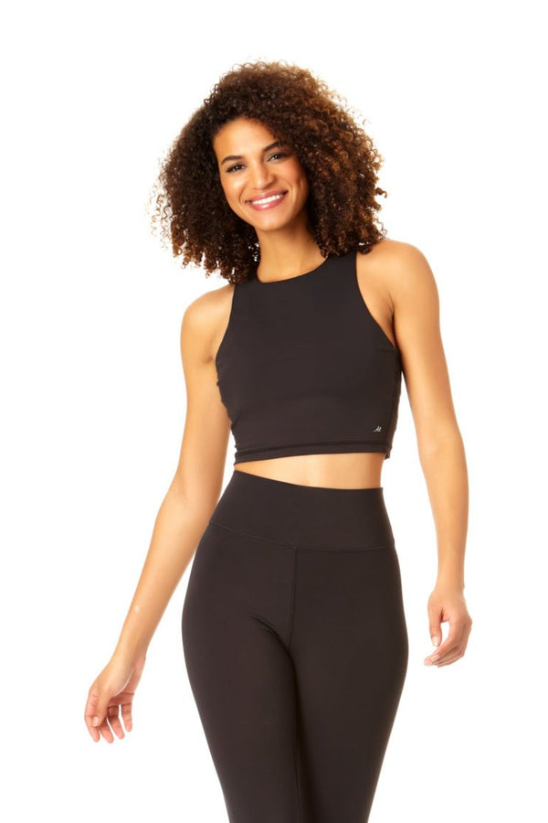anne cole Anne Cole Active - Women's High Neck Crop Top