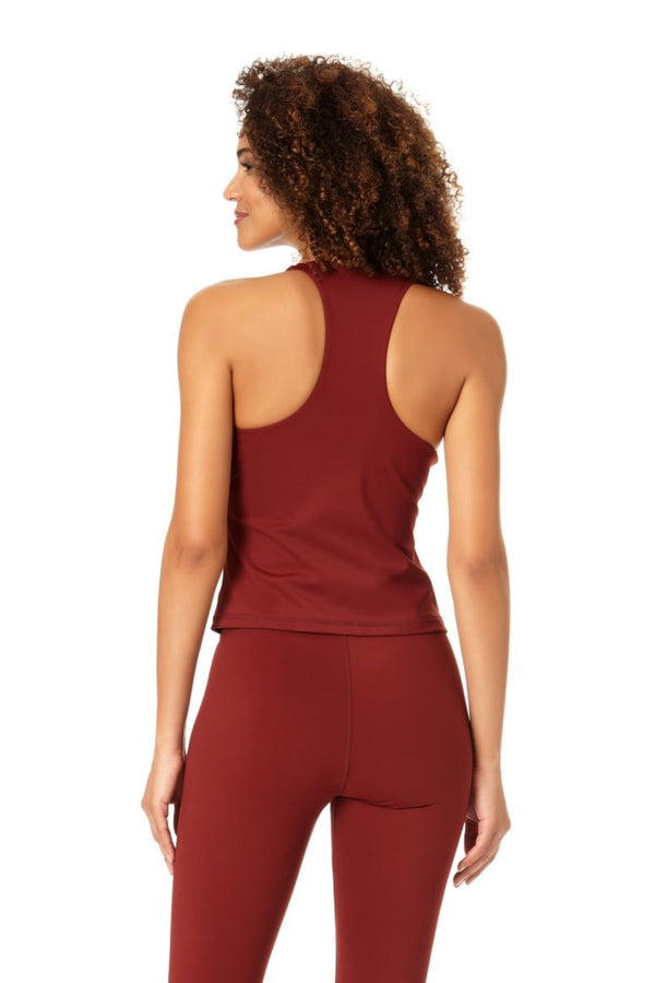 Anne Cole Anne Cole Active - Women's High Neck Racer Back Tank Top