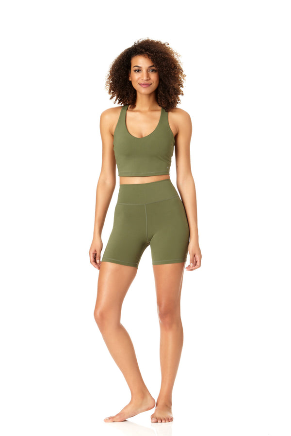 Anne Cole Anne Cole Active - V Neck Crop Top