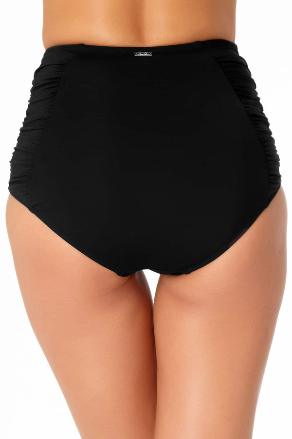Anne Cole Shirred High Waist Tummy Control Bottom