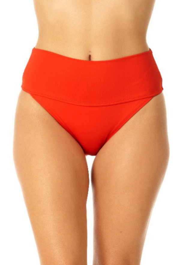anne cole Soft Band High Waist Swim Bottom
