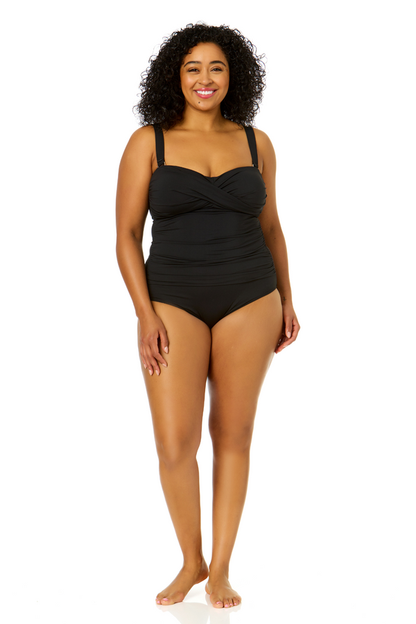 Anne Cole Twist Front Bandeaukini Swim Top