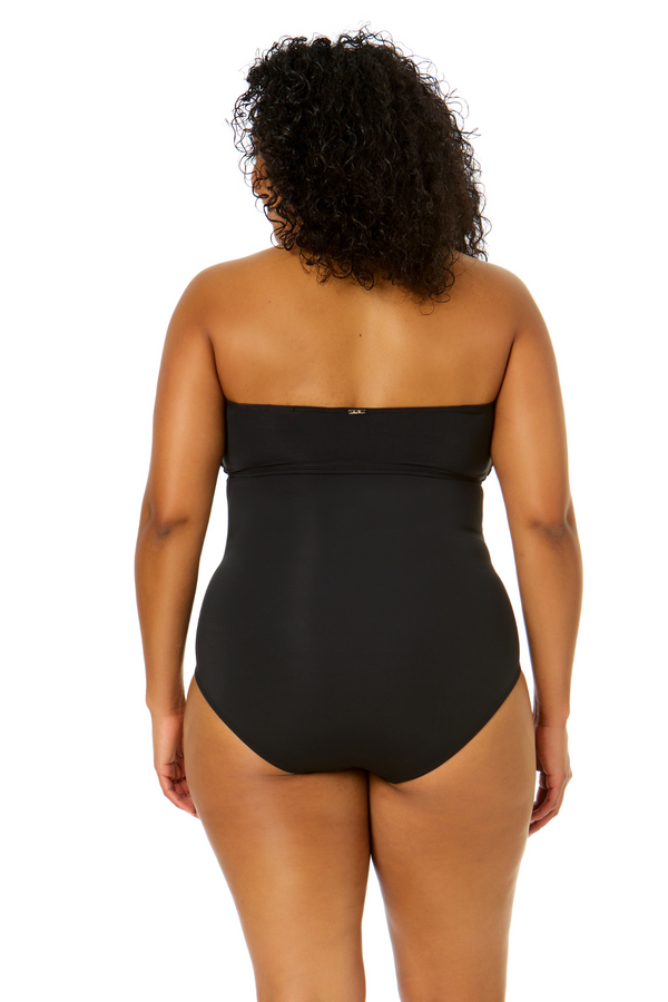 Anne Cole Twist Front Shirred One Piece