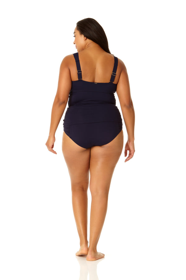 Anne Cole Twist Front Underwire Tankini Swim Top
