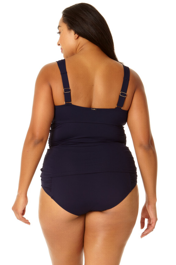 Anne Cole Twist Front Underwire Tankini Swim Top