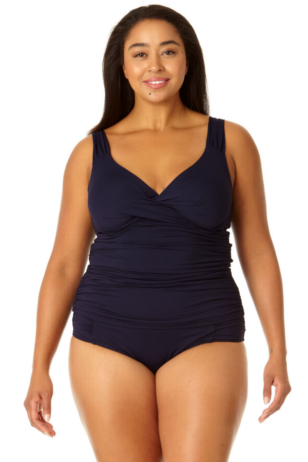 anne cole Twist Front Underwire Tankini Swim Top