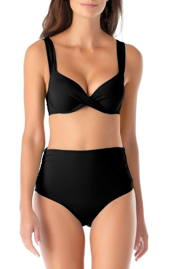 Anne Cole Underwire Twist Front Bikini Swim Top