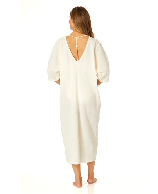 Anne Cole Women's Double V Neck Kaftan Cover Up