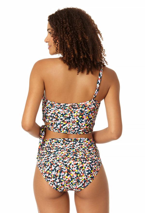 Anne Cole Women's One Shoulder Side Tie Bikini Top