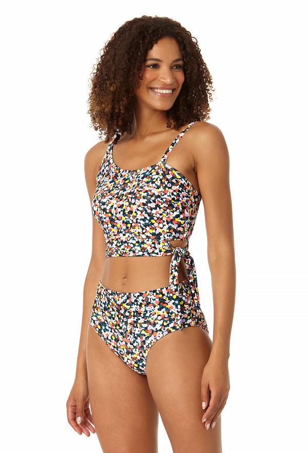 Anne Cole Women's One Shoulder Side Tie Bikini Top