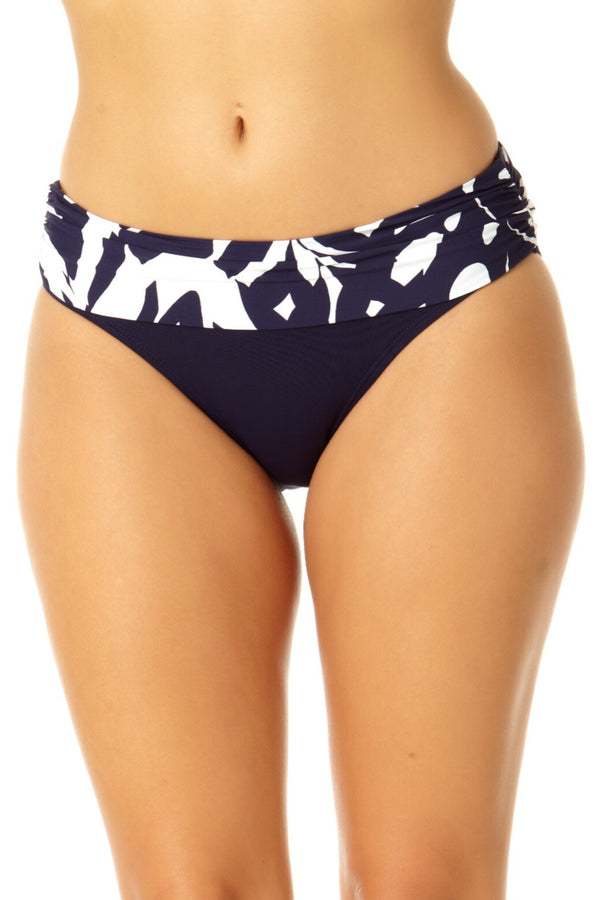 anne cole Women's Printed Fold Over Bikini Bottom