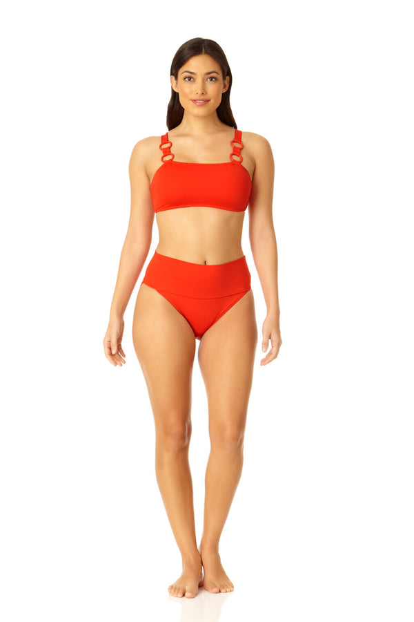 Anne Cole Women's Ring Strap Bandeau Swim Top