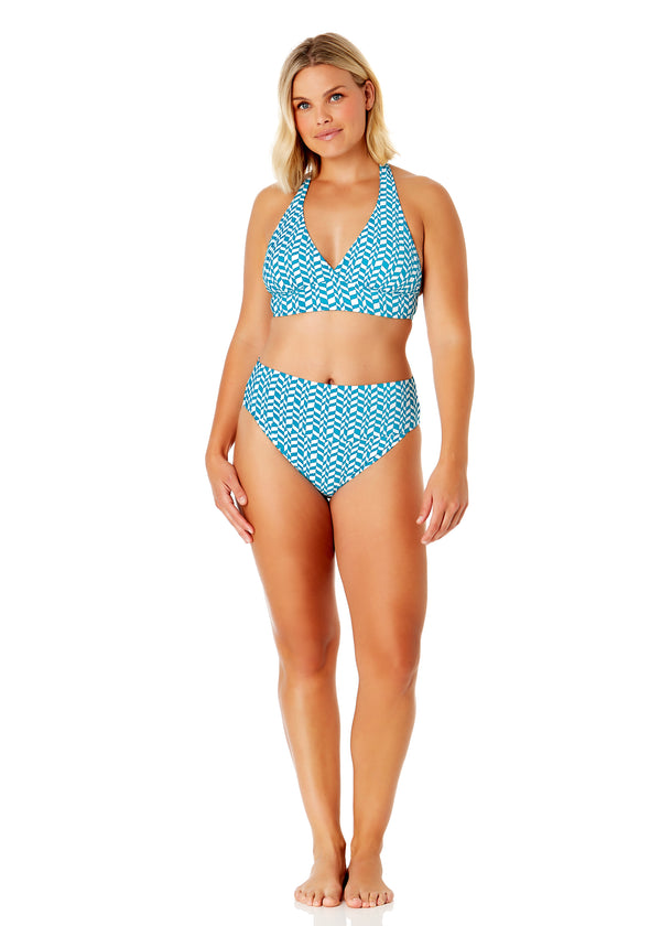 Anne Cole Women's Ripple Geo Halter Bikini Top