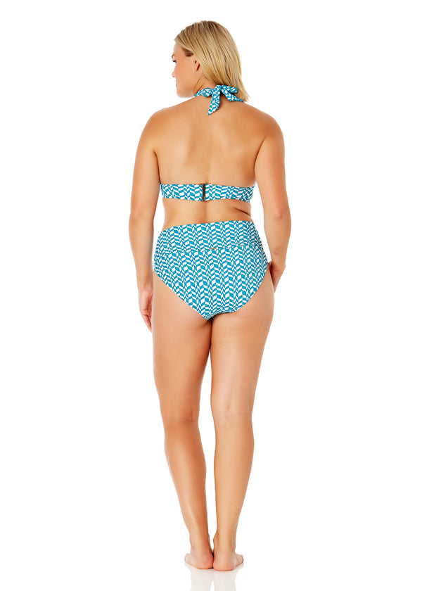 Anne Cole Women's Ripple Geo Halter Bikini Top