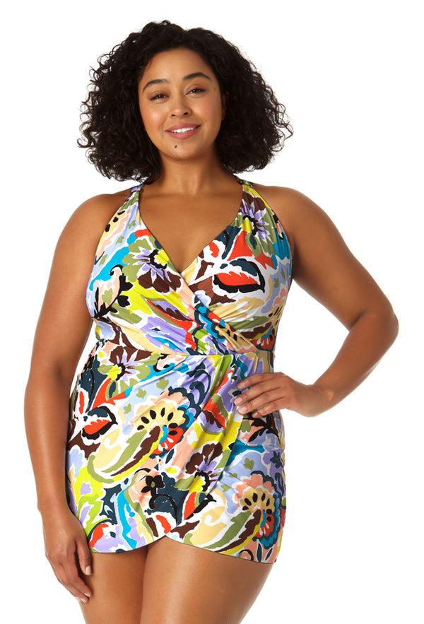 anne cole Women's Swim Dress With Skirted Bottom