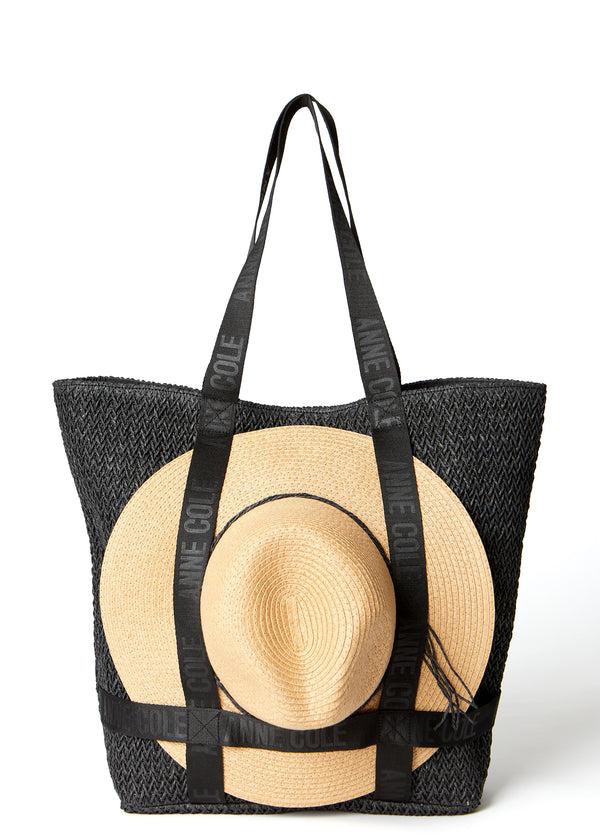 anne cole Women's Tote Bag With Straw Hat