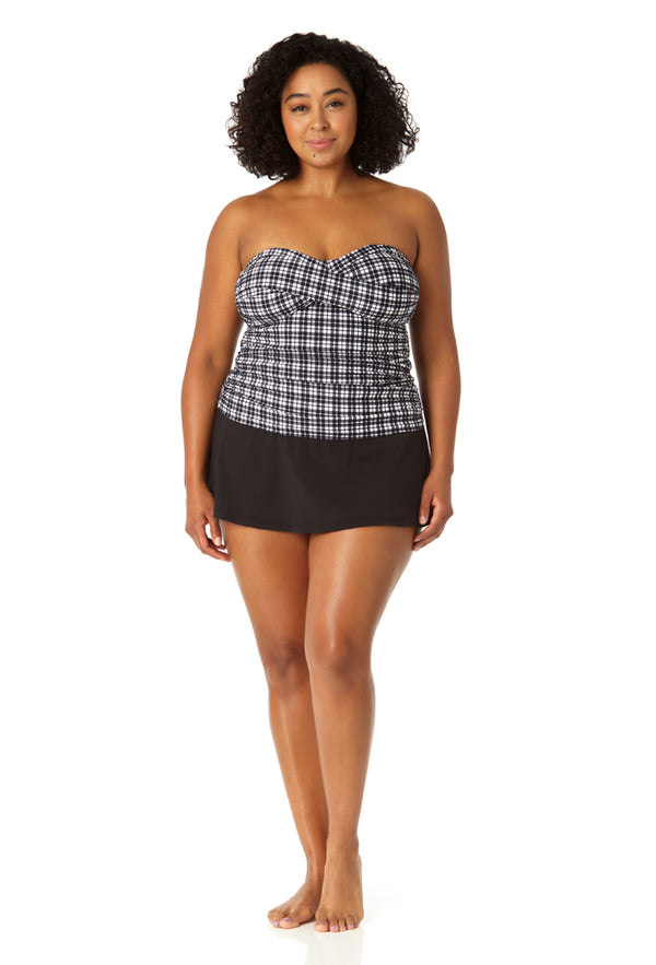 Anne Cole Women's Twist Front Bandeaukini Swim Top