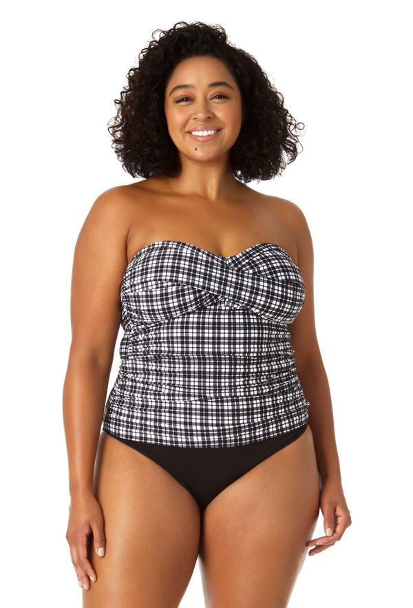 anne cole Women's Twist Front Bandeaukini Swim Top