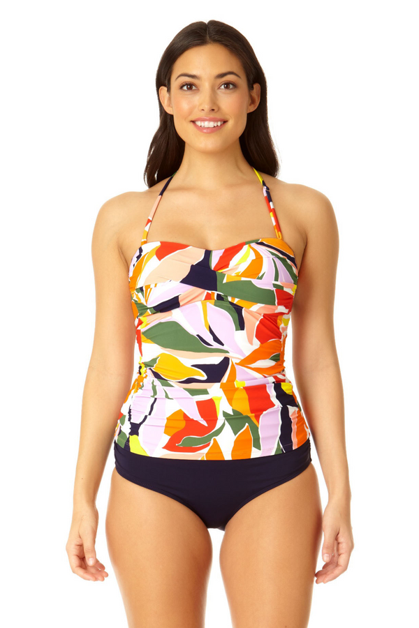 Anne Cole Women's Twist Front Bandeaukini Swim Top