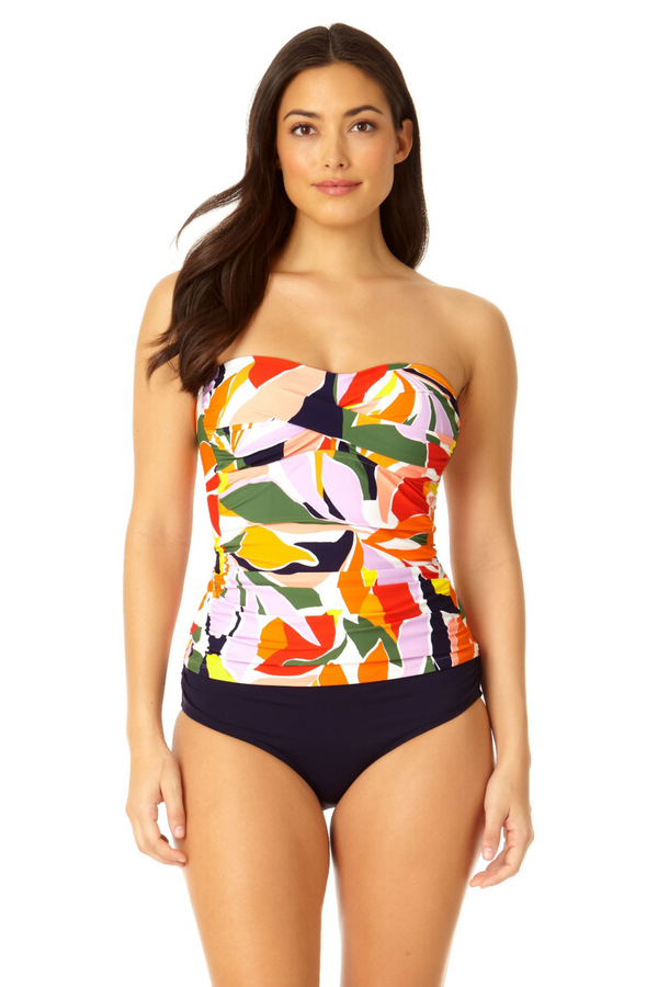 anne cole Women's Twist Front Bandeaukini Swim Top