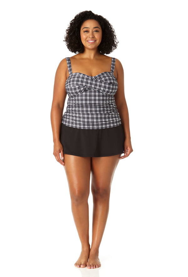 Anne Cole Women's Twist Front Bandeaukini Swim Top