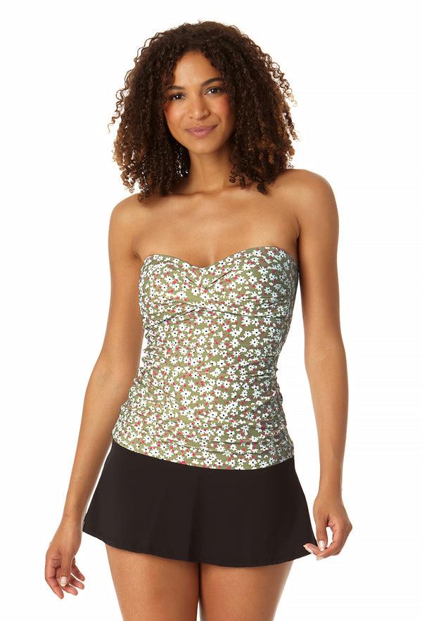 Anne Cole Women's Twist Front Bandeaukini Swim Top