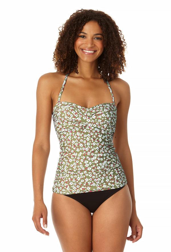 anne cole Women's Twist Front Bandeaukini Swim Top