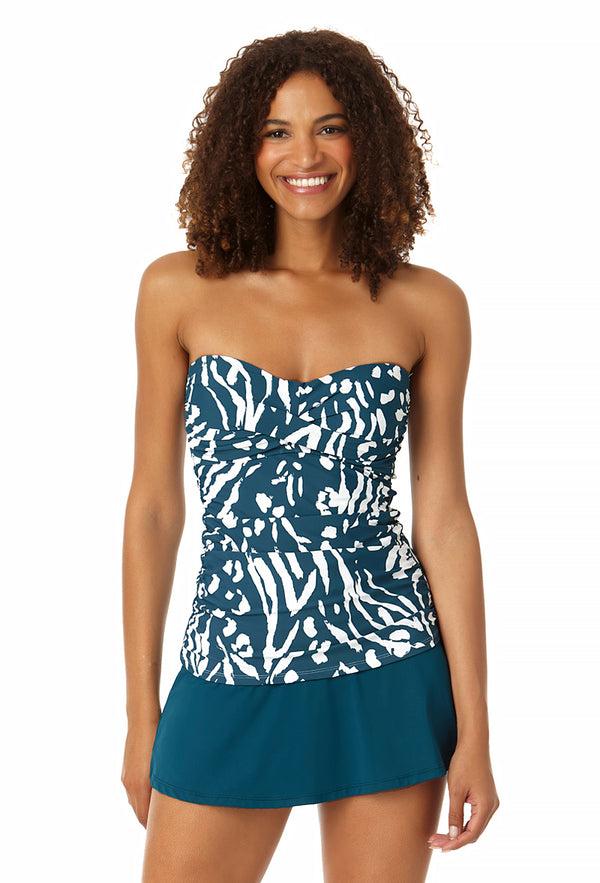 Anne Cole Women's Twist Front Bandeaukini Swim Top