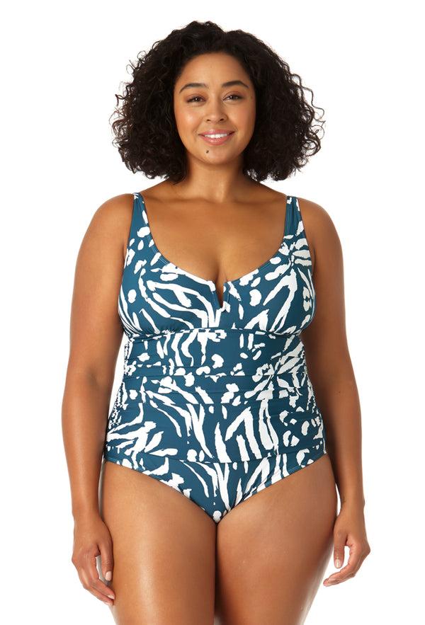 anne cole Women's V-Wire One Piece Swimsuit
