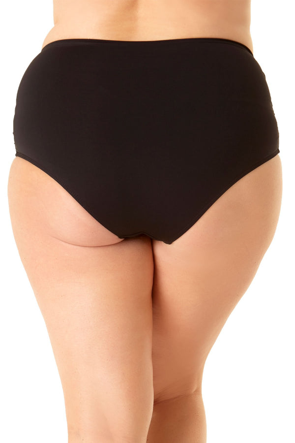 Anne Cole Convertible High Waist Shirred Swim Bottom
