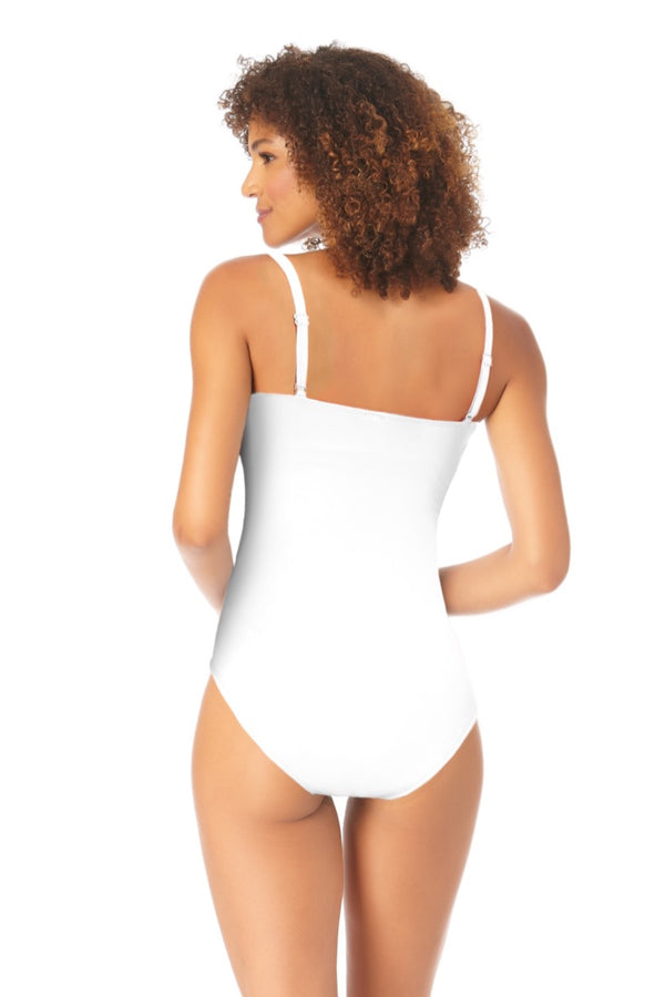 Anne Cole Long Torso Lingerie Maillot One Piece Swimsuit