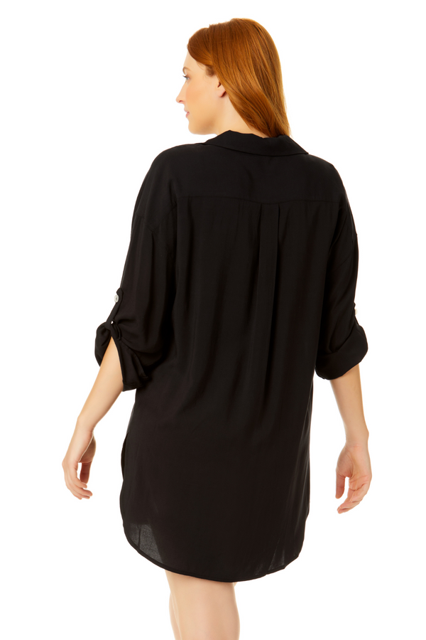 Anne Cole Women's Button Down Shirt Swimsuit Cover Up