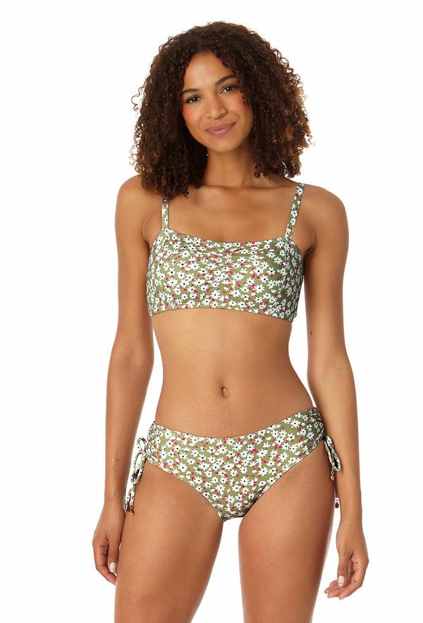anne cole Women's Center Cinch Bandeau Bikini Swim Top